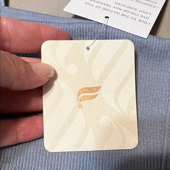 Fabletics Light Blue Ribbed Bra - Picture 3 of 5